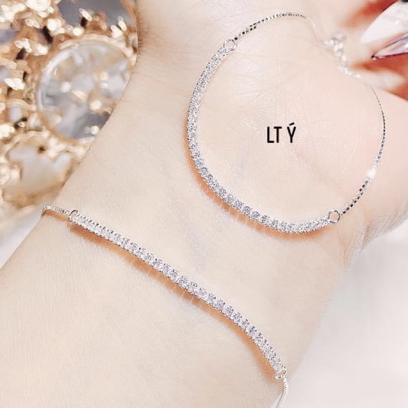 Lắc tay nữ Bạc S925 sáng bóng , giá rẻ , siêu xinh - Vàng Bạc Khải Khải
