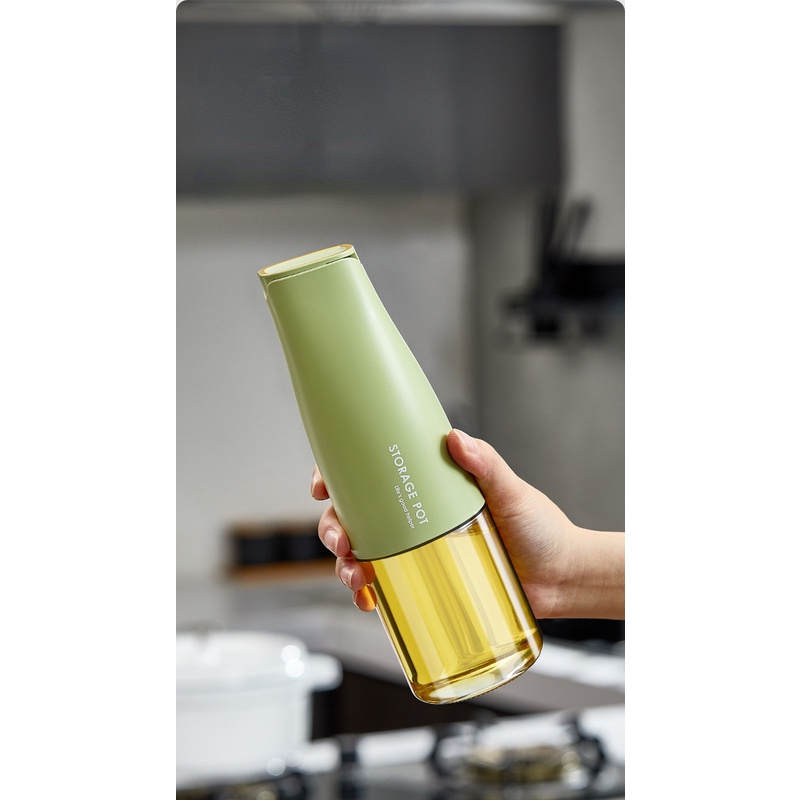 Lọ Thủy Tinh Đựng Gia Vị Tự Động Đóng Mở Chống Rò Rỉ Cho Nhà Bếp