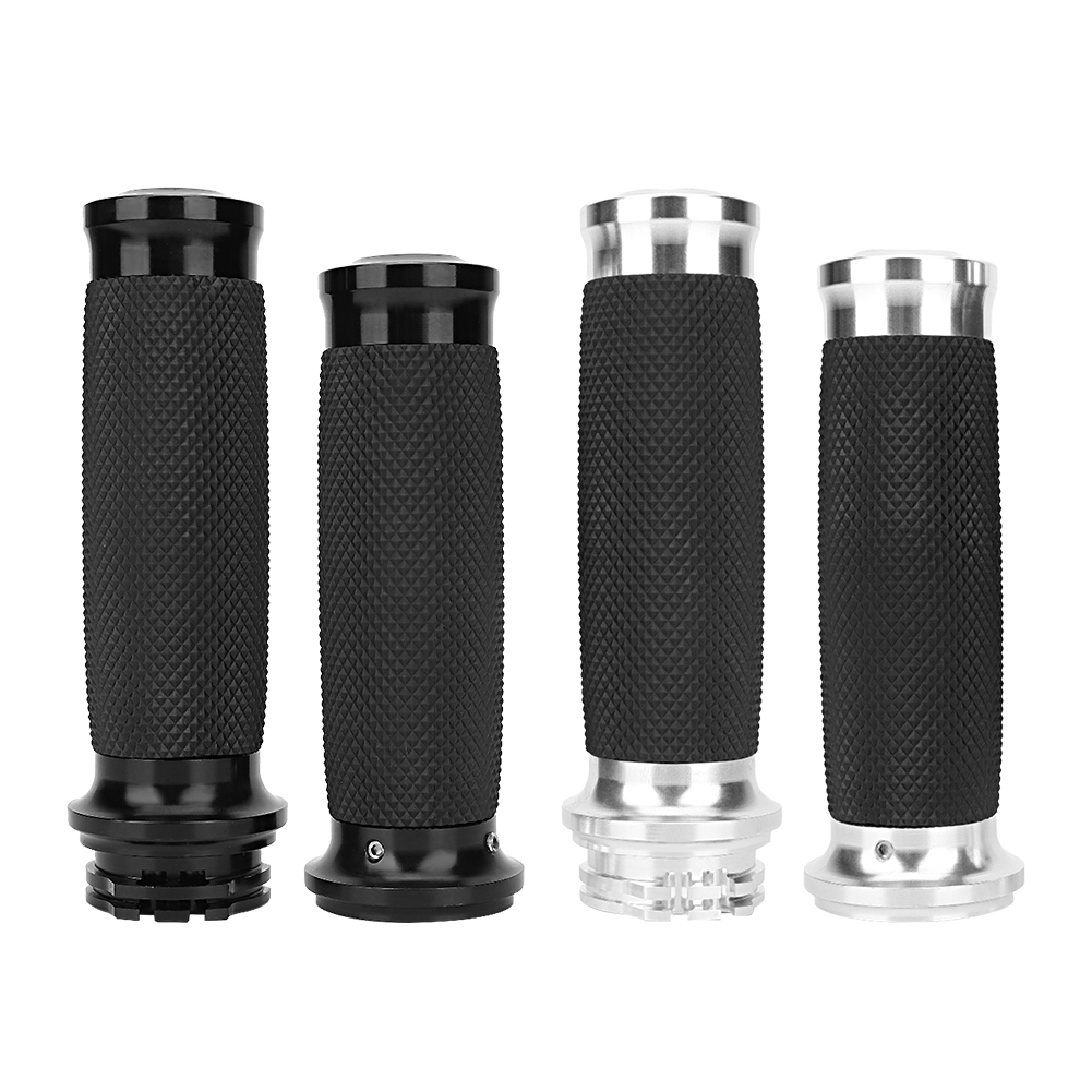 Cooltools 1 Pair Universal Motorcycle 25mm Handgrip Aluminum+Rubber Anti-slip Handlebar Grip Cover
