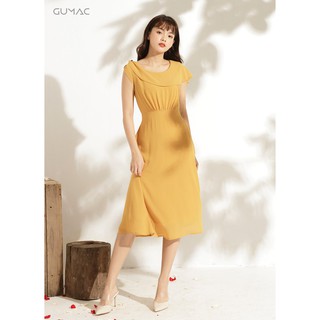 Đầm nhún eo bèo cổ GUMAC MS10945