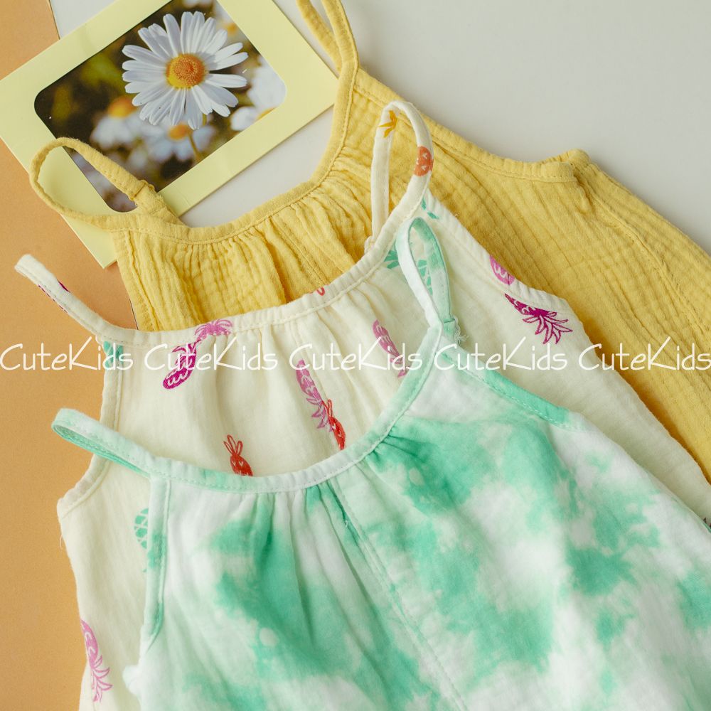 Romper 2 dây muslin Cat & Jack
