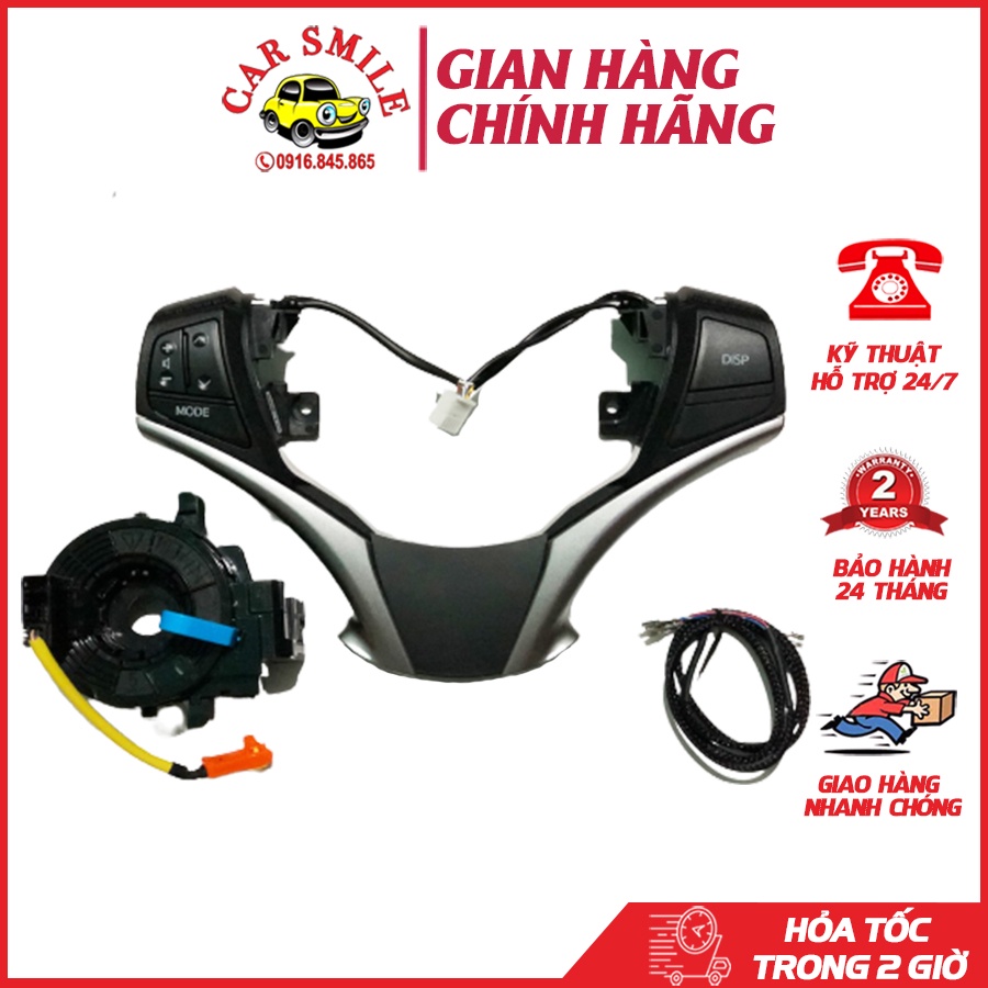 Khiển Vô Lăng Smile Car - Khiển Vô Lăng Vios/Yaris 2014-2015-2016-2017 Hàng Cắm Giắc Zin Không Thay Cáp
