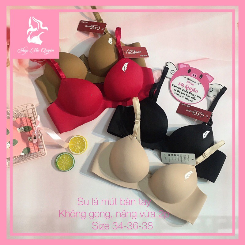 Áo su thiết kế hình lá mút bàn tay không gọng ôm ngực