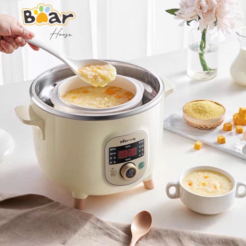 NỒI HẦM CHÁO ĐA NĂNG BEAR 2.5L 0.5L C25F1
