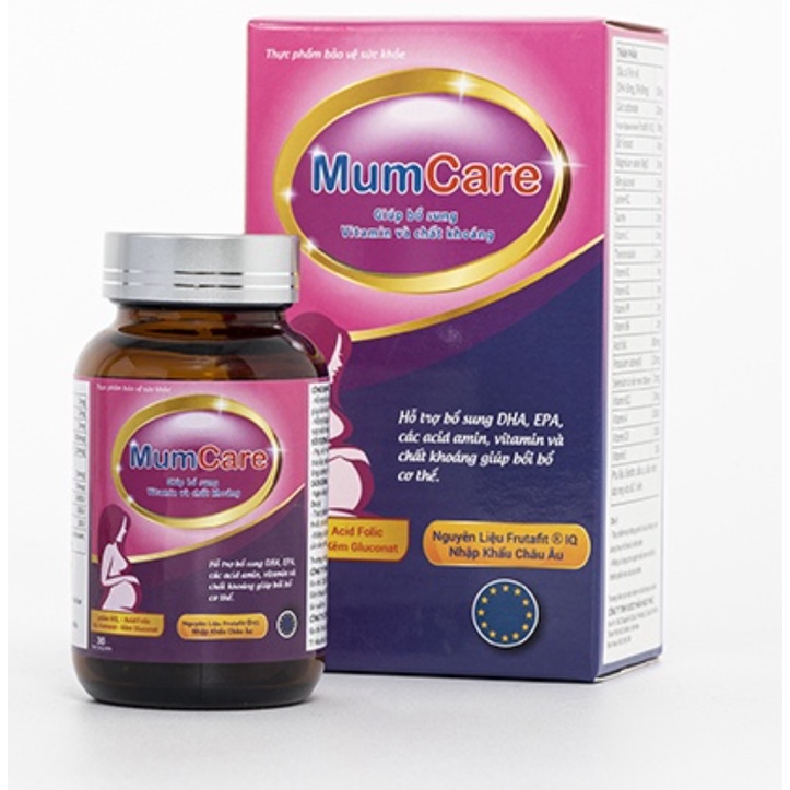 Viên uống bà bầu tổng hợp MUM CARE, bô sung sắt, axit folic,DHA, và các vitamin khoáng chất cần thiết.