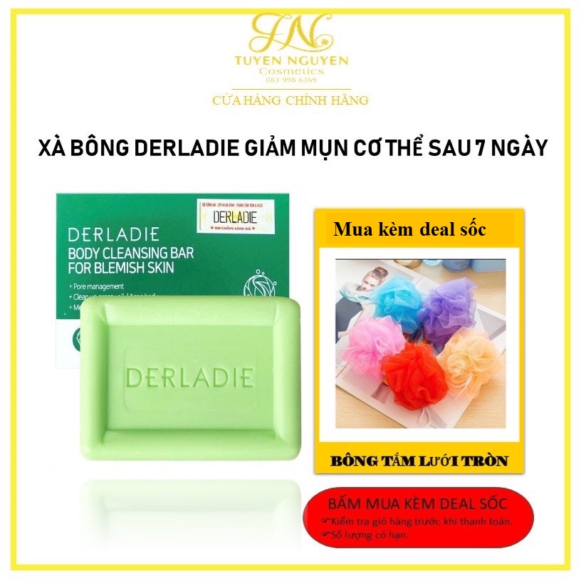 Xà Phòng Giảm Mụn Cơ Thể Sau 7 Ngày Derladie Body Cleansing Bar For Blemish Skin 50g