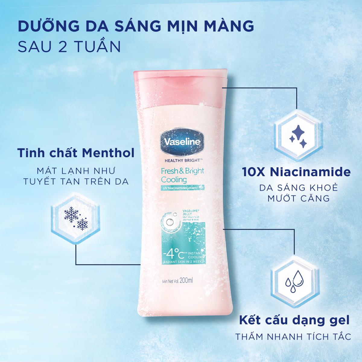 [HB GIFT] Dưỡng thể trắng da Vaseline 200ML - Giao ngẫu nhiên