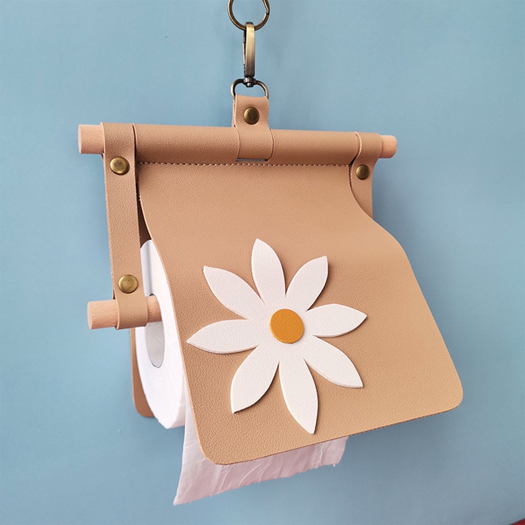 Cadiz* Paper Roll Holder Creative Nice-looking Fashion Toilet Paper Holder Faux Leather Hanging Tissue Box for Home