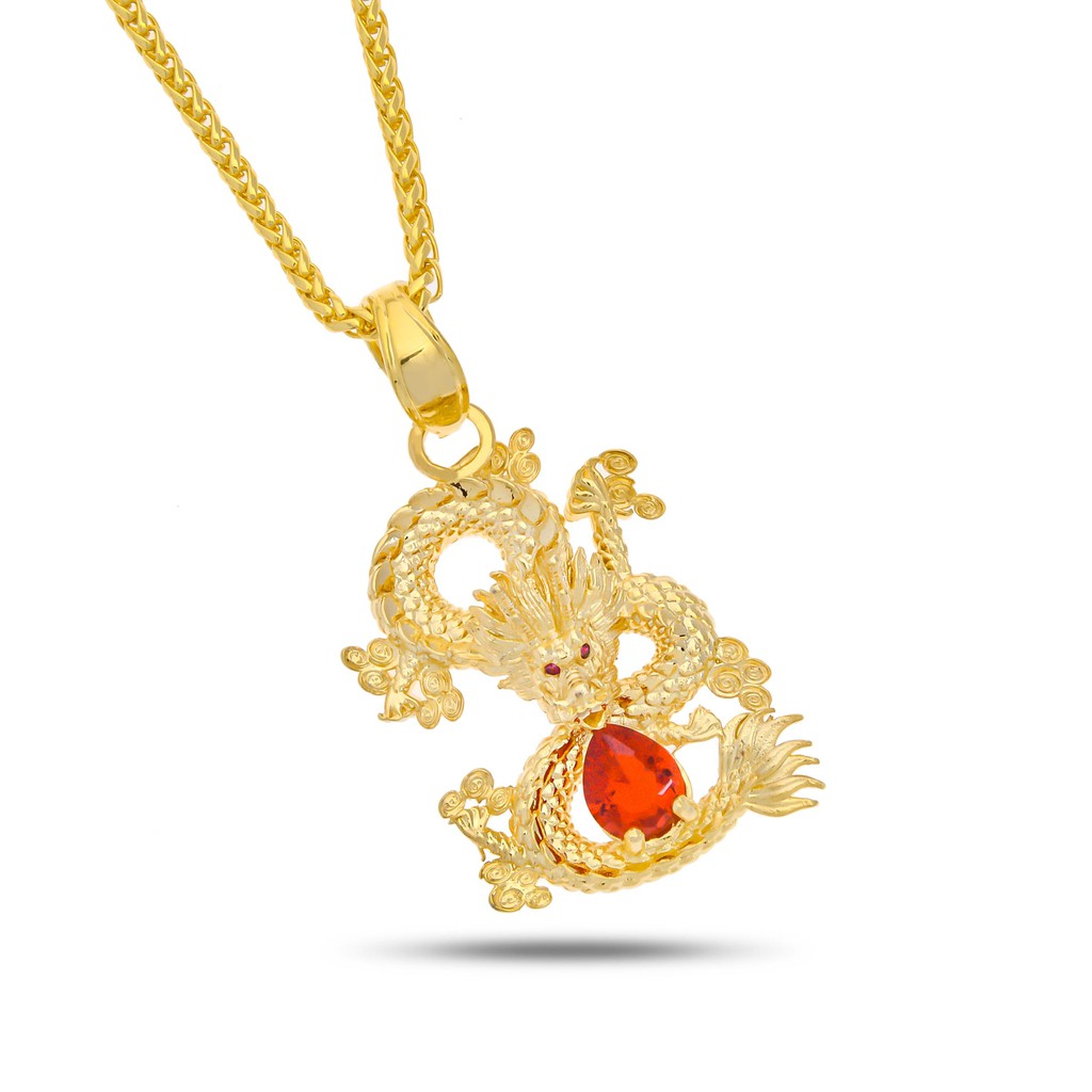 Mặt dây chuyền rồng Mạ Vàng 18K Cao Cấp UHA - Hàng Mới Về ( Giá Tốt Nhất ) M469155