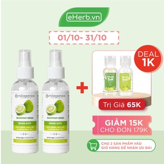 Combo 2 Serum Bưởi Ngừa Rụng & Kích Thích Mọc Tóc Từ Tinh Dầu Bưởi Nguyên Chất MILAGANICS 100ml (Chai)