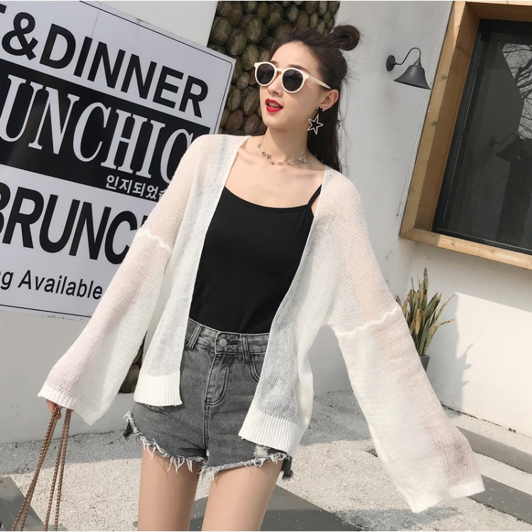 Áo khoác cardigan nữ len mỏng form rộng siêu hot TOTICHAN AK01