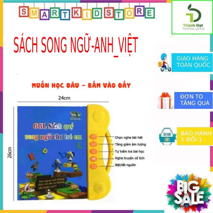 Sách Nói Điện Tử Song Ngữ Anh- Việt Giúp Trẻ Học Tốt Tiếng Anh