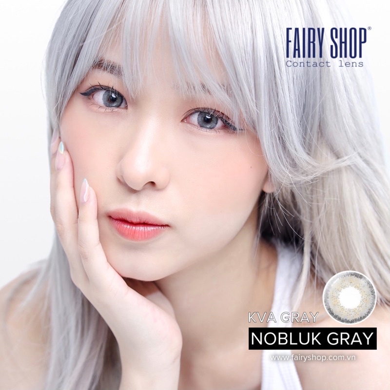 Kính Áp Tròng NOBLUK GRAY KVA 14.0mm - Kính Áp Tròng FAIRY SHOP CONTACT LENS độ 0 đến 6