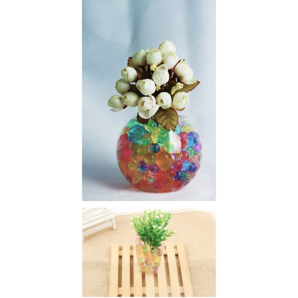 Set 50 Hạt Pha Lê Hydrogel Trong Suốt Nhiều Màu Sắc Dùng Làm Đồ Chơi Cho Bé