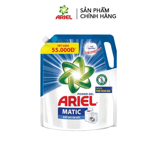 Nước Giặt Ariel Chuyên Khử Mùi Ẩm Mốc Túi 2.15KG