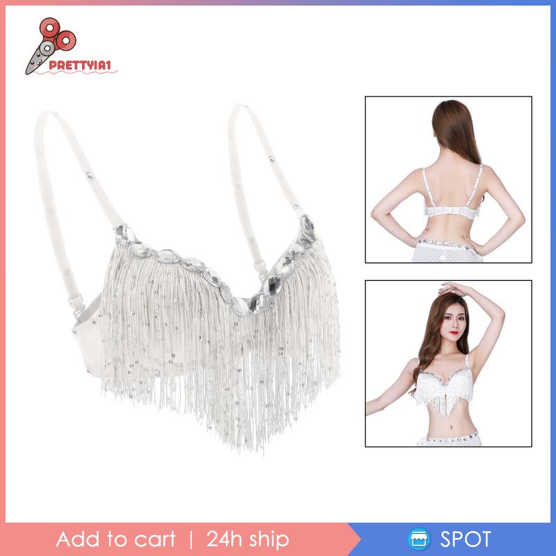 Áo ngực tua rua đính kim sa lấp lánh dùng cho múa bụng