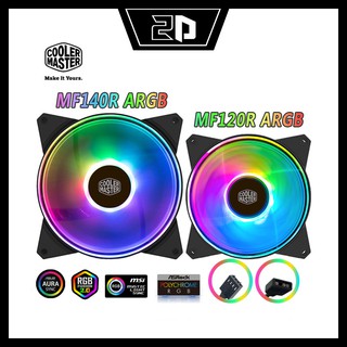 Quạt masterfan mf120r/ mf140r a-rgb đồng bộ rgb fusion, aura sync, mystic light