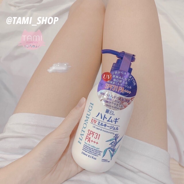 Sữa Dưỡng Thể Chống Nắng HATOMUGI THE UV MILKY GEL 250ml SPF 31 PA+++