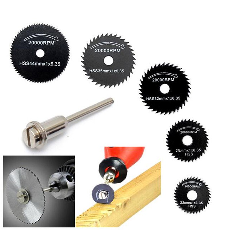 Bộ 6 Lưỡi Cưa Tròn Mini Chất Liệu Hợp Kim Công Cụ Cắt Tốc độ Cao