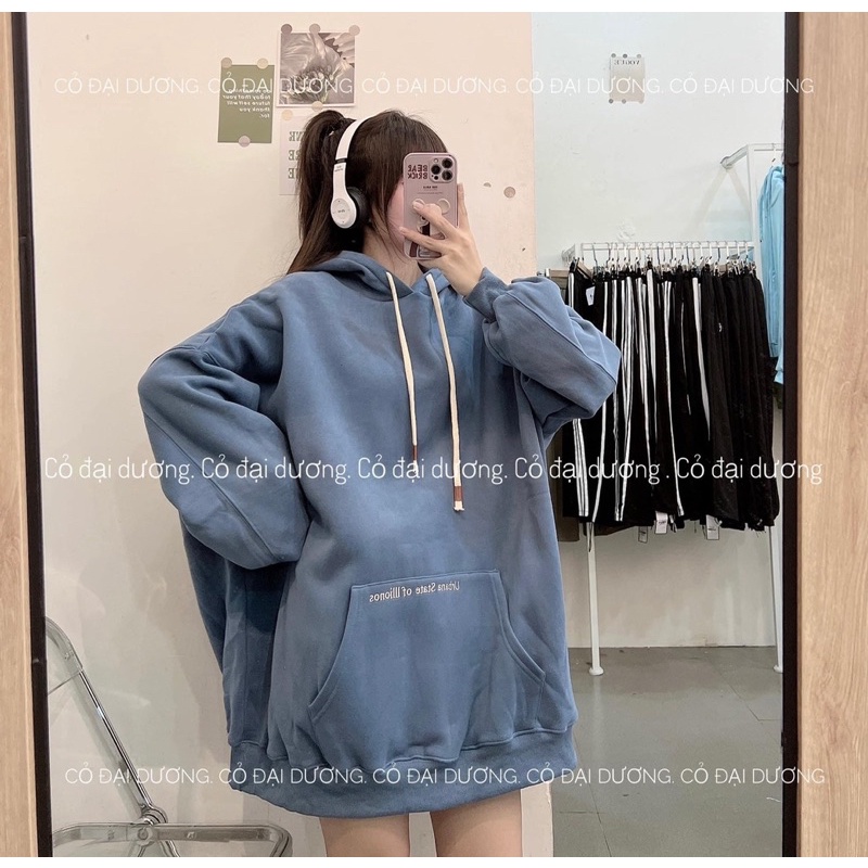 [SIÊU HÓT] Áo Nỉ Mũ Hoodie Trơn Nhiều Màu Form Rộng Tay Phồng(Ảnh Thật)