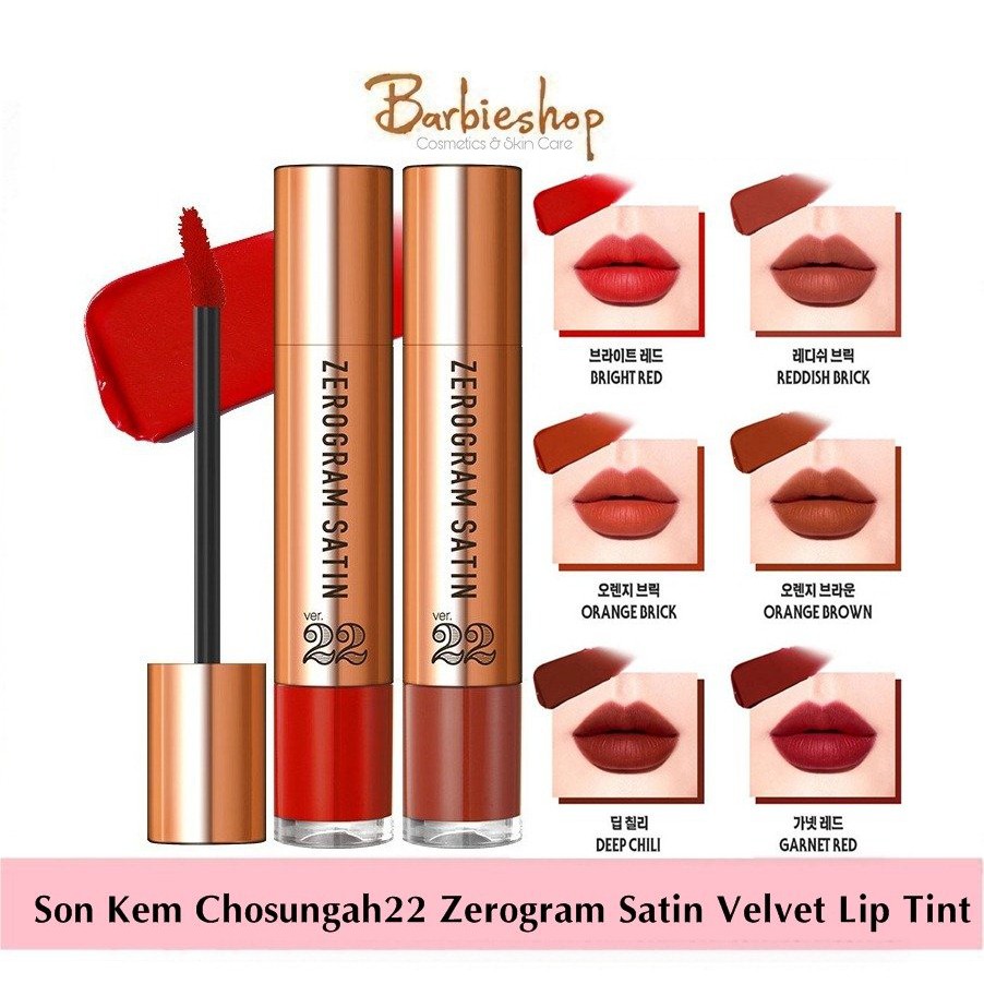 Son Kem Lì Chosungah22 Zerogram Velvet Lip Tint Date 2023