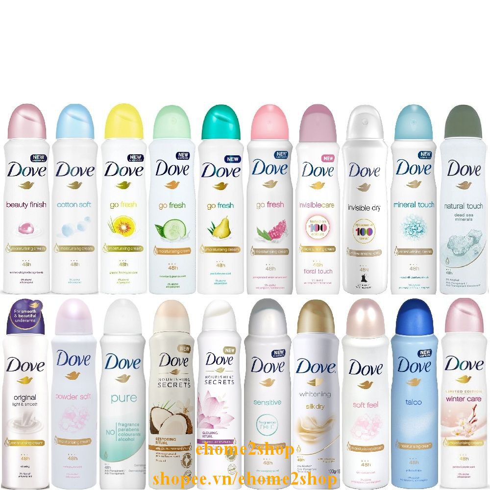 Xịt Khử Mùi Nữ 150Ml Dove Với Nhiều Phân Loại Giúp Bạn Dễ Chọn Lựa Hơn, shopee.vn/ehome2shop.