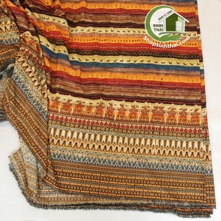 Vải thổ cầm nhiều màu - vải lụa hawai in hình thổ cẩm [ 1 mét x khổ 1,55m ] - chọn màu