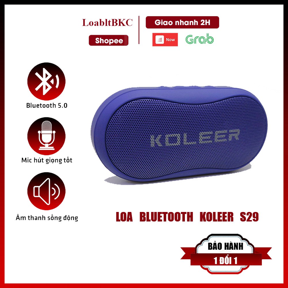 Loa bluetooth KOLEER S29 nhỏ gọn tiện dụng, âm thanh hay