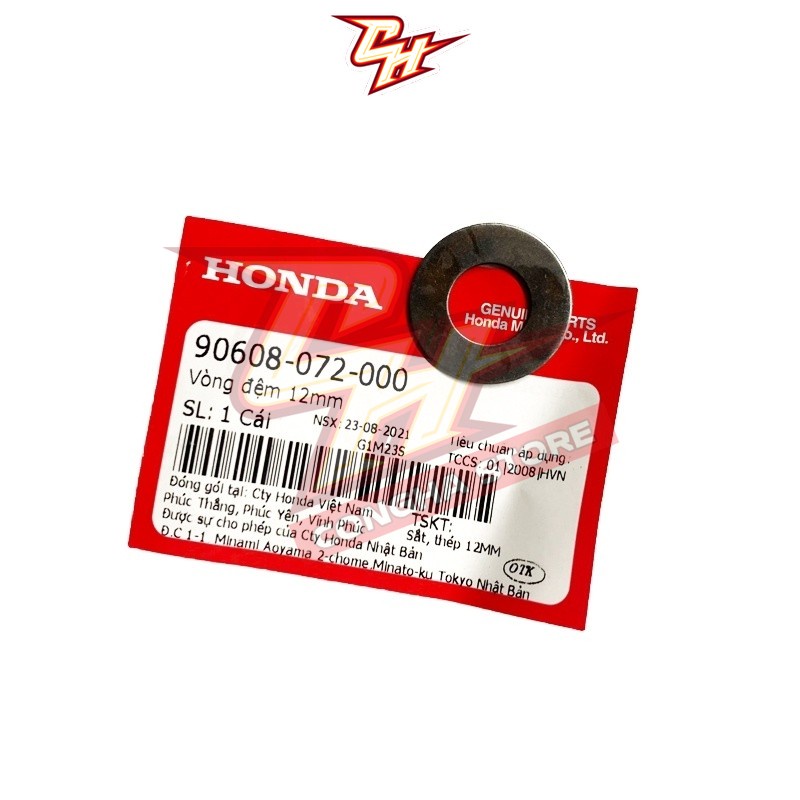 (90608072000)Vòng đệm 12mm HONDA Wave Rsx Fi At (822)