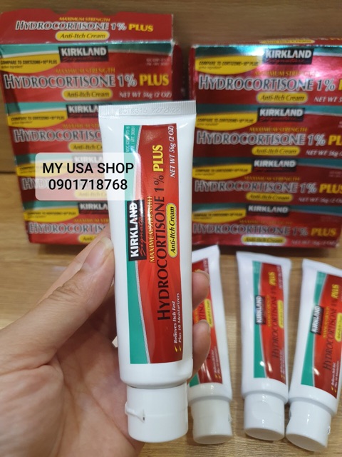 Kem trị ngứa❤Kem bôi trị dị ứng & ngứa Kirkland Hydrocortisone 1% Plus