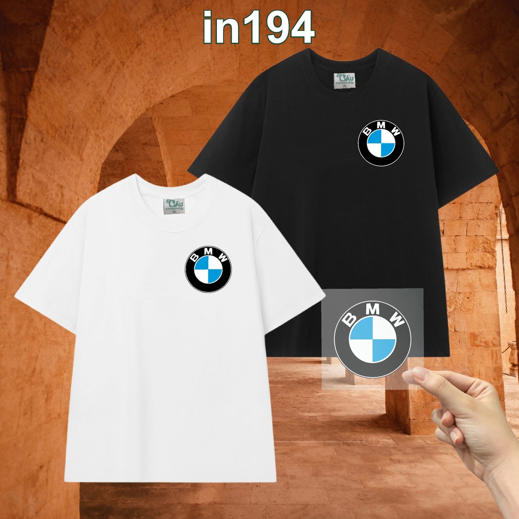 Sticker logo in194 công nghệ in pet chuyển nhiệt- ủi trực tiếp lên vải, áo - 8cm - BMW