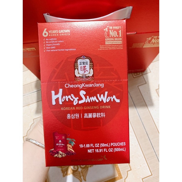 Hồng sâm Mỹ Hongsamwon Hàn Quốc 30 bịch bán tại costco Mỹ