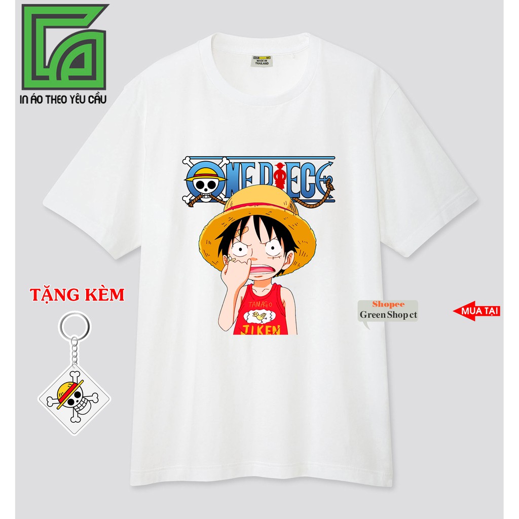 (NEW) Áo Thun Luffy Chibi Dễ Thương 3 Màu Trắng Đen Đỏ Vải Thái S202