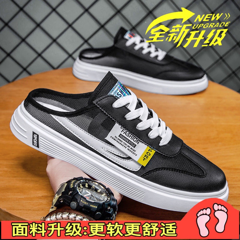 Giày Lười canvas Phối Lưới Thoáng Khí Thời Trang Mùa Hè Mới Cho Nam 2022