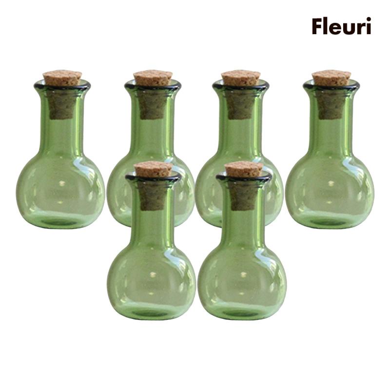 Set 6 Bình Thủy Tinh Mini Có Nút Bần Chặn