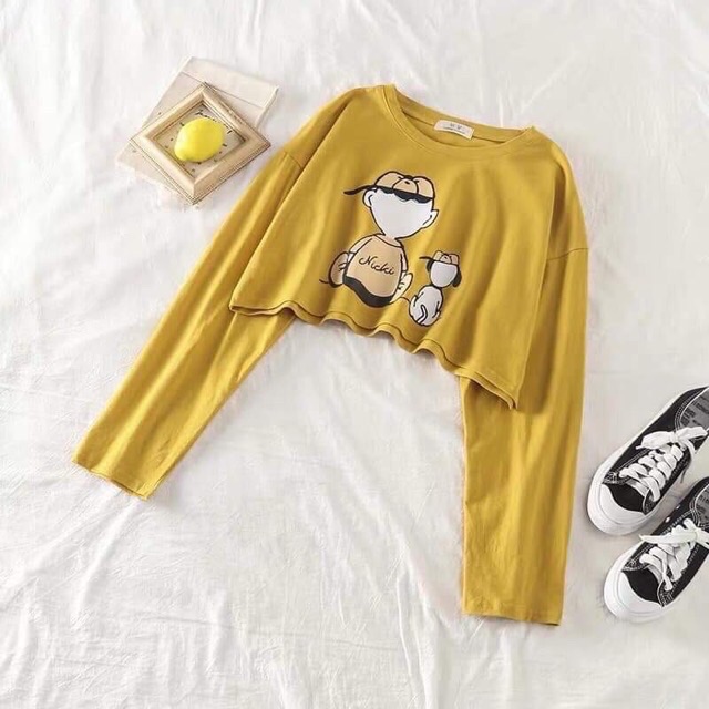 {Freeship} Áo Thun Tay Dài In Hình Hoạt Hình | BigBuy360 - bigbuy360.vn