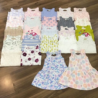Combo 36 váy hè chất cotton nhật bé gái