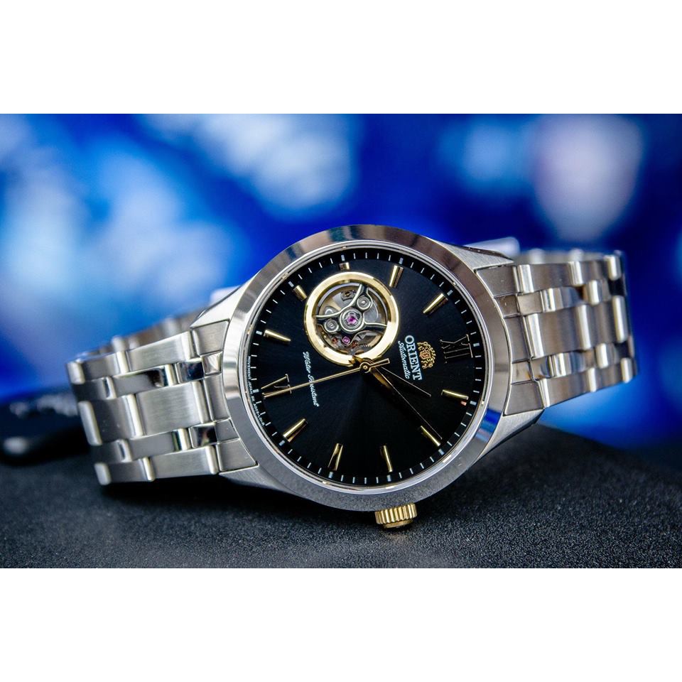 Đồng hồ nam ORIENT Golden Eye 2 Case 38.5mm mặt số đen lộ máy tuyệt đẹp!