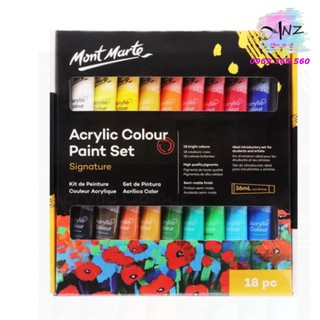 Màu Acrylic Mont Marte 18x 36ml, Mont Marte Signature Acrylic Paint Set
