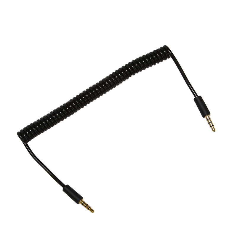 Dây Cáp Xoắn Ốc Nối Dài Giắc Cắm 3.5mm Sang Đầu Cắm 4 Cực 1.5m