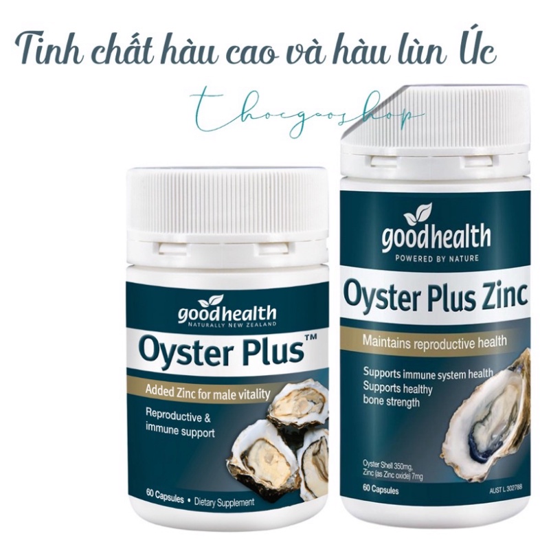 Tinh chất hàu Úc Goodhealth Oyster Plus ZinC 60 viên Úc