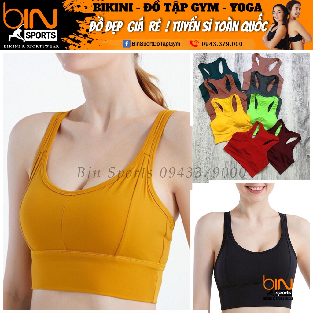 Áo Bra tập Gym Yoga Thể Thao Nữ Kèm Mút Bin Sports A204