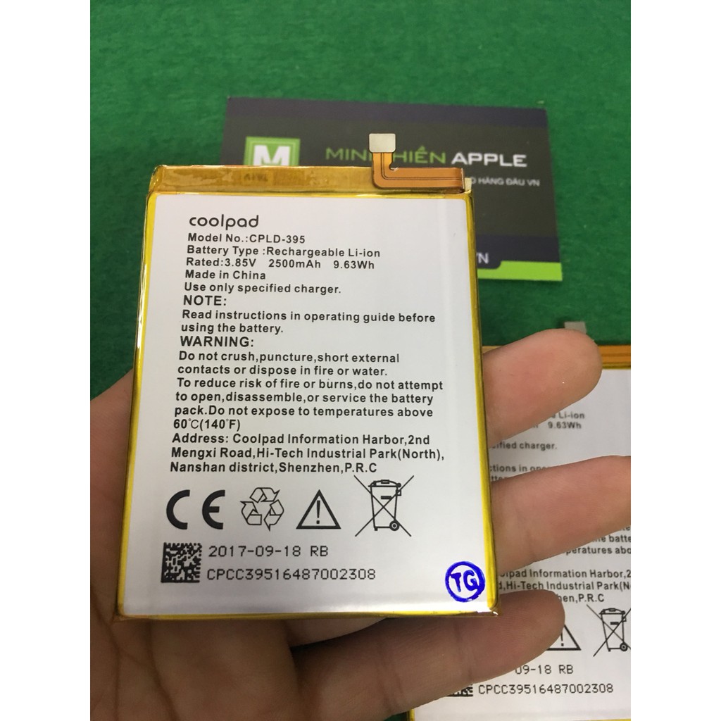 Pin Coolpad CPLD-395 / Sky 3 E502 zin bảo hành 6 tháng