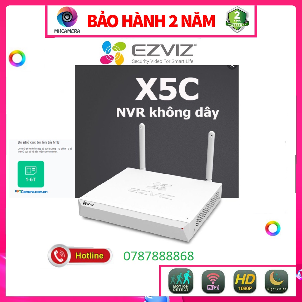 Đầu Ghi Hình WIFI EZVIZ CS-X5S ( 4 & 8 Kênh ) –  HIKVISION DS-7104NI Hàng Chính Hãng BH 24 Tháng C6N C3WN C6CN