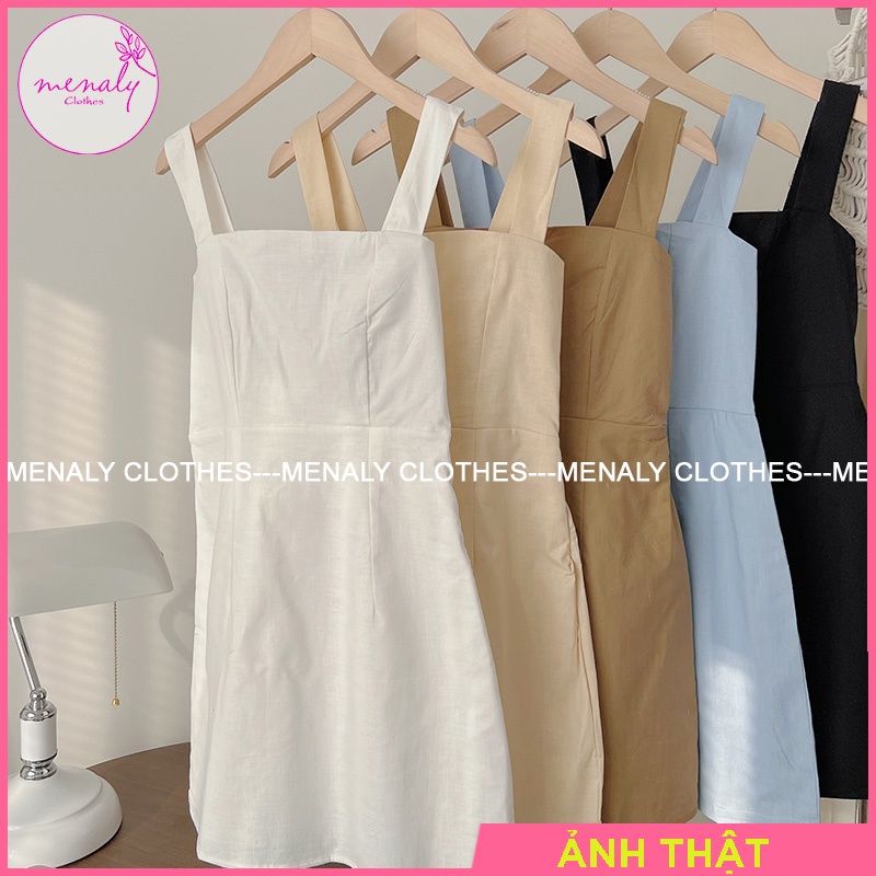 Váy body nữ 2 dây bản to cổ vuông VH018, mẫu váy ôm eo chữ A tôn dáng hiệu quả. 2 lớp hàng cao cấp