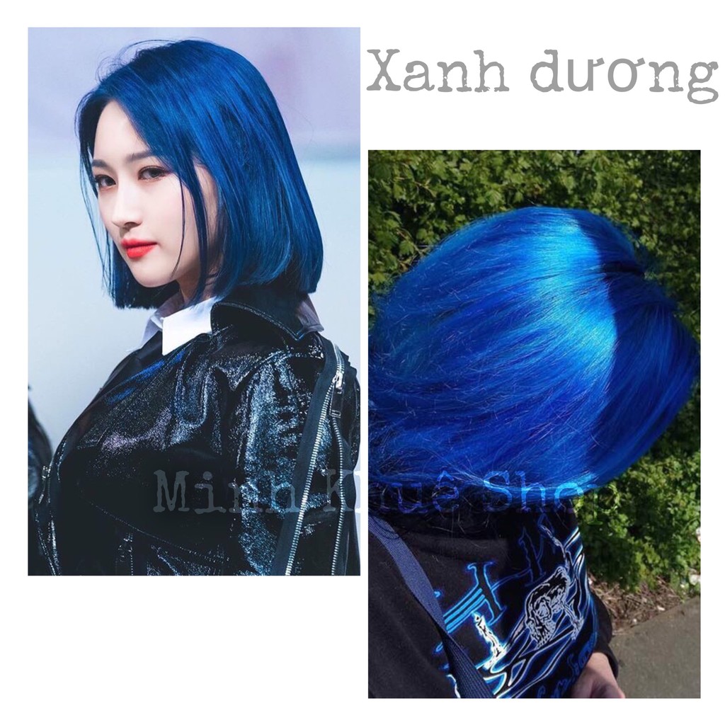 thuốc nhuộm tóc xanh dương + tặng oxy trợ dưỡng