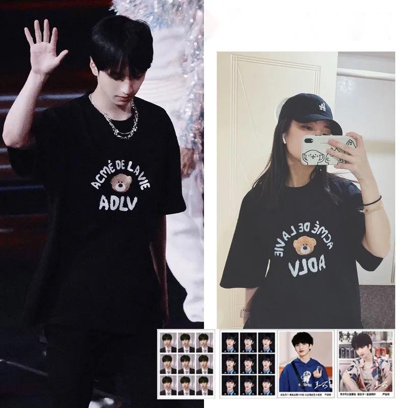 Áo thun cotton ngắn tay in hình gấu nam nữ cặp đôi nam nữ