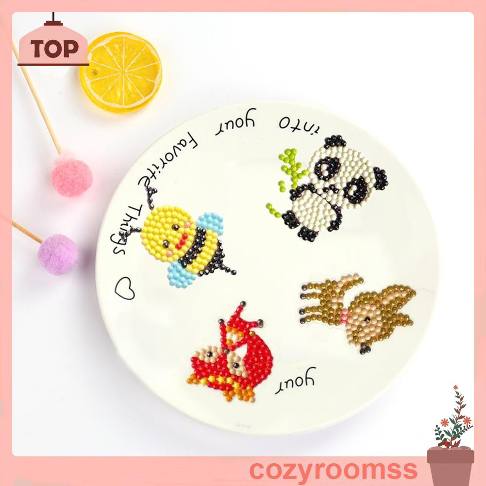 Bộ tranh đính đá kim cương toàn bộ hình thú diy cho bé