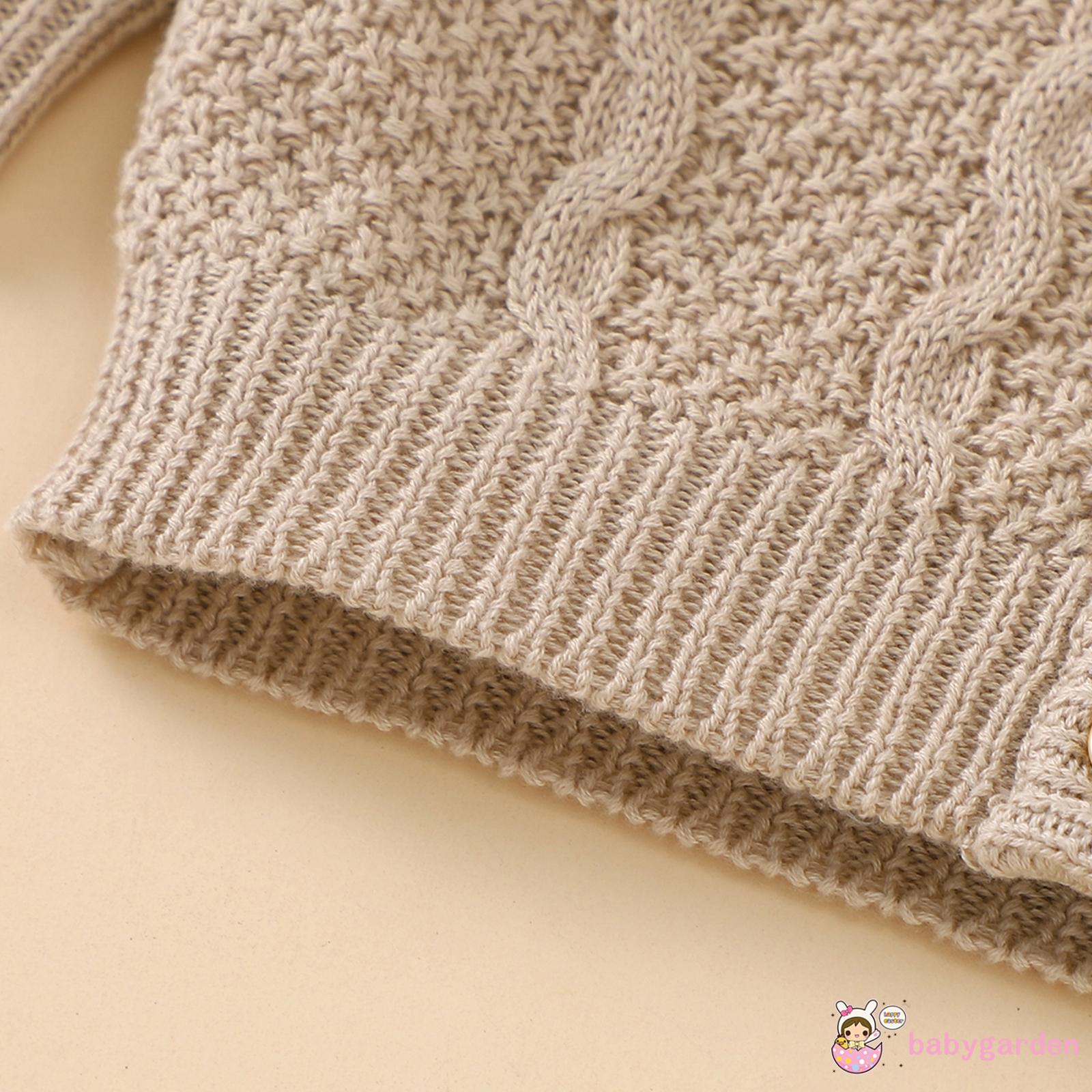 Áo Khoác Cardigan Dài Tay Cổ Chữ V Màu Trơn Cho Bé Gái