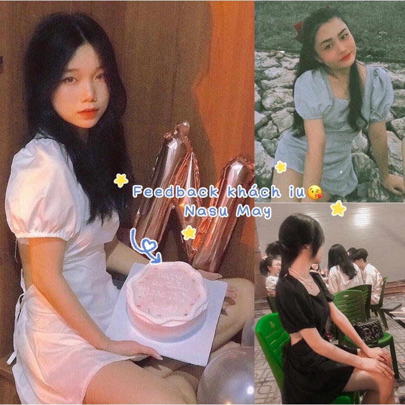 VÁY Hở Lưng Sexy Body Công Chúa 🦋 Đầm Nữ Đẹp Xanh Trắng Đen Hotrend 🦋